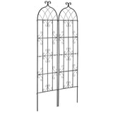 VEVOR 2 Packs Metal Garden Trellis for Climbing Plant Support 71x20 in Rustproof