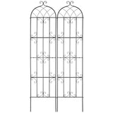 VEVOR 2 Packs Metal Garden Trellis for Climbing Plant Support 87x20 in Rustproof