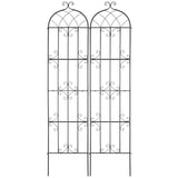 VEVOR 2 Packs Metal Garden Trellis for Climbing Plant Support 87x20 in Rustproof
