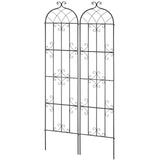 VEVOR 2 Packs Metal Garden Trellis for Climbing Plant Support 87x20 in Rustproof