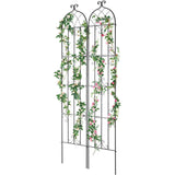 VEVOR 2 Packs Metal Garden Trellis for Climbing Plant Support 87x20 in Rustproof