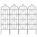 VEVOR 4 Packs Metal Garden Trellis for Climbing Plant Support 71x20 in Rustproof