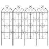 VEVOR 4 Packs Metal Garden Trellis for Climbing Plant Support 71x20 in Rustproof