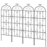 VEVOR 4 Packs Metal Garden Trellis for Climbing Plant Support 71x20 in Rustproof - Extra Image