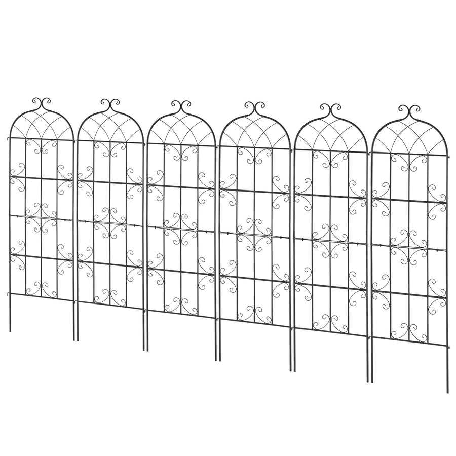 4 Packs Metal Garden Trellis for Climbing Plant Support 71x20 in Rustproof