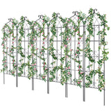 4 Packs Metal Garden Trellis for Climbing Plant Support 71x20 in Rustproof