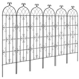 4 Packs Metal Garden Trellis for Climbing Plant Support 71x20 in Rustproof