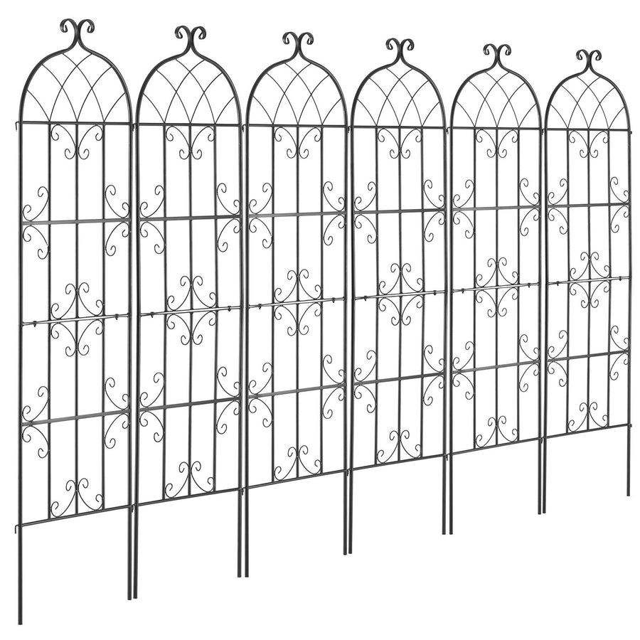 4 Packs Metal Garden Trellis for Climbing Plant Support 71x20 in Rustproof