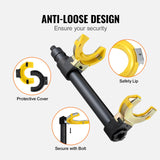 VEVOR Strut Spring Compressor Set, Macpherson Strut Spring Compressor Kit, Interchangeable Fork Strut Coil Extractor Remover Tool, with Yellow Protective Sleeve and Carrying Case - Top-Down View
