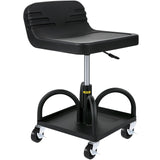 VEVOR Rolling Garage Stool 300LBS Adjustable Mechanic Work Shop Seat w/Casters - Low Angle