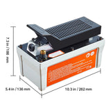 Air Hydraulic Pump, 10,000 PSI 1/2 Gal Reservoir, NPT 3/8