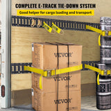 VEVOR E Track Tie Down Rail Kit 30PCs 1.52m E Track Rails Enclosed Cargo Trailer - Front View