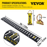 VEVOR E Track Tie Down Rail Kit 30PCs 1.52m E Track Rails Enclosed Cargo Trailer - Close-Up Angle