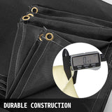 VEVOR 10 x 10 Ft Welding Blanket Black Fiberglass Blanket Portable Fiberglass Fire Retardant Blanket Welding Mat Welding Fireproof Thermal Resistant Insulation With Carry Bag - Side View