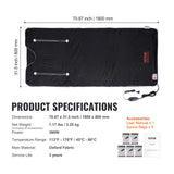 VEVOR Sauna Blanket for Detoxification, Portable Far Infrared Sauna for Home, Oxford Sauna Bag w/ Arm Holes & Carbon Fiber Heating, 1-6 Level