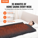 VEVOR Sauna Blanket for Detoxification, Portable Far Infrared Sauna for Home Relaxation, 1-6 Level Adjustable Temprature Rannge 35-85?C, 1-60 Minutes
