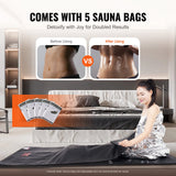 VEVOR Sauna Blanket for Detoxification, Portable Far Infrared Sauna for Home Relaxation, 1-6 Level Adjustable Temprature Rannge 35-85?C, 1-60 Minutes