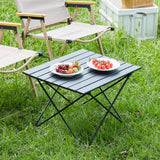 VEVOR Folding Camping Table, Outdoor Portable Side Tables, Lightweight Fold Up Table, Aluminum Alloy Ultra Compact Work Table with Carry Bag, For