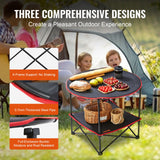 VEVOR Folding Camping Table, Outdoor Portable Side Tables, Lightweight Fold Up Table, 600D Oxford Fabric & Steel Ultra Compact Work Table with Large