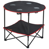 VEVOR Folding Camping Table, Outdoor Portable Side Tables, Lightweight Fold Up Table, 600D Oxford Fabric & Steel Ultra Compact Work Table with Large