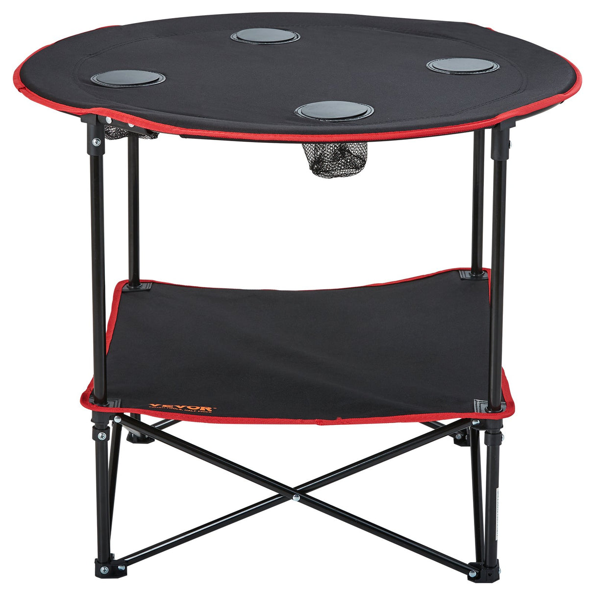 VEVOR Folding Camping Table, Outdoor Portable Side Tables, Lightweight Fold Up Table, 600D Oxford Fabric & Steel Ultra Compact Work Table with Large