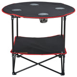 VEVOR Folding Camping Table, Outdoor Portable Side Tables, Lightweight Fold Up Table, 600D Oxford Fabric & Steel Ultra Compact Work Table with Large