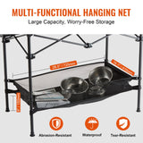 VEVOR Folding Camping Table, Outdoor Portable Side Tables, Lightweight Fold Up Table, Aluminum & Steel Ultra Compact Work Table with Large Storage and