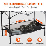 VEVOR Folding Camping Table, Outdoor Portable Side Tables, Lightweight Fold Up Table, Aluminum & Steel Ultra Compact Work Table with Large Storage and Carry Bag, For Beach, Picnic, Travel, 24x16 inch - 45-Degree Angle
