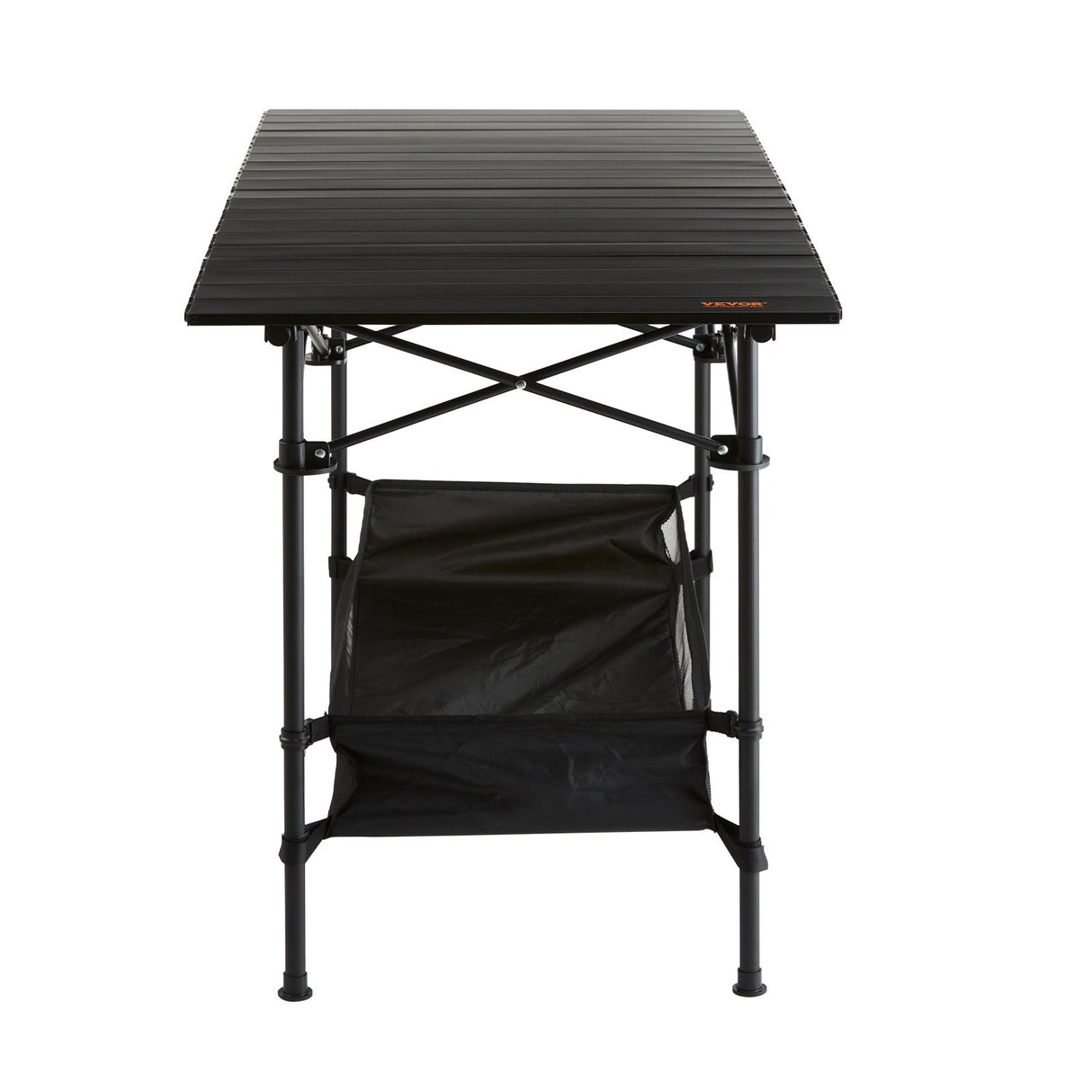 VEVOR Folding Camping Table, Outdoor Portable Side Tables, Lightweight Fold Up Table, Aluminum & Steel Ultra Compact Work Table with Large Storage and