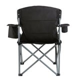 VEVOR Camping Folding Chair for Adults, Portable Heavy Duty Outdoor Quad Lumbar Back Padded Arm Chairs with Side Pockets, Cup Holder and Cooler Bag for Beach, Lawn, Picnic, Fishing, Backpacking, Black - Extra Image