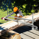 VEVOR Chainsaw Mill, Portable Sawmill 14"-48" Guide Bar, Galvanized Steel Chainsaw Planking Mill with 0.2"-11.81" Cutting Thickness, Wood Lumber Cross