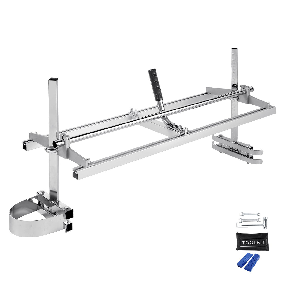 VEVOR Chainsaw Mill, Portable Sawmill 14"-48" Guide Bar, Galvanized Steel Chainsaw Planking Mill with 0.2"-11.81" Cutting Thickness, Wood Lumber Cross