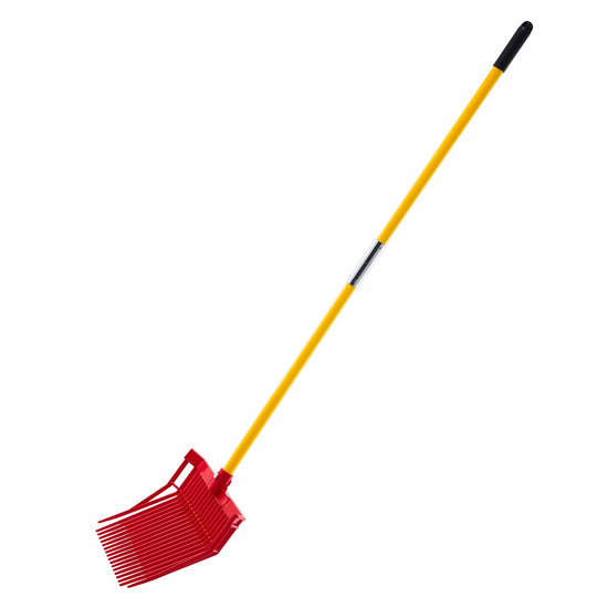 VEVOR Horse Manure Fork Garden Tool 18 Tine Plastic Pitchfork Muck Rake for Hay