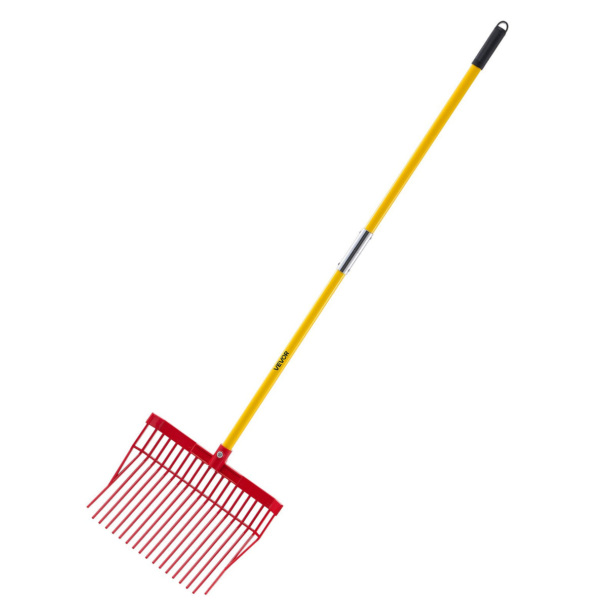 VEVOR Horse Manure Fork Garden Tool 18 Tine Plastic Pitchfork Muck Rake for Hay