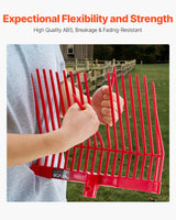 VEVOR 6Pcs Manure Fork Replacement Head 18 Tine Horse Stable Mulch Fork Heads - Side View