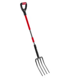 VEVOR 4 Tines Garden Fork Fiberglass Handle 45 in Spading Pitchfork Heavy Duty - Extra Image