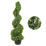 VEVOR Artificial Topiaries Boxwood Trees, 7.6cm Tall (2 Pieces) Faux Topiary Plant Outdoor, All-year Green Feaux Plant w/ Replaceable Leaves for Decorative Indoor/Outdoor/Garden - Extra Image