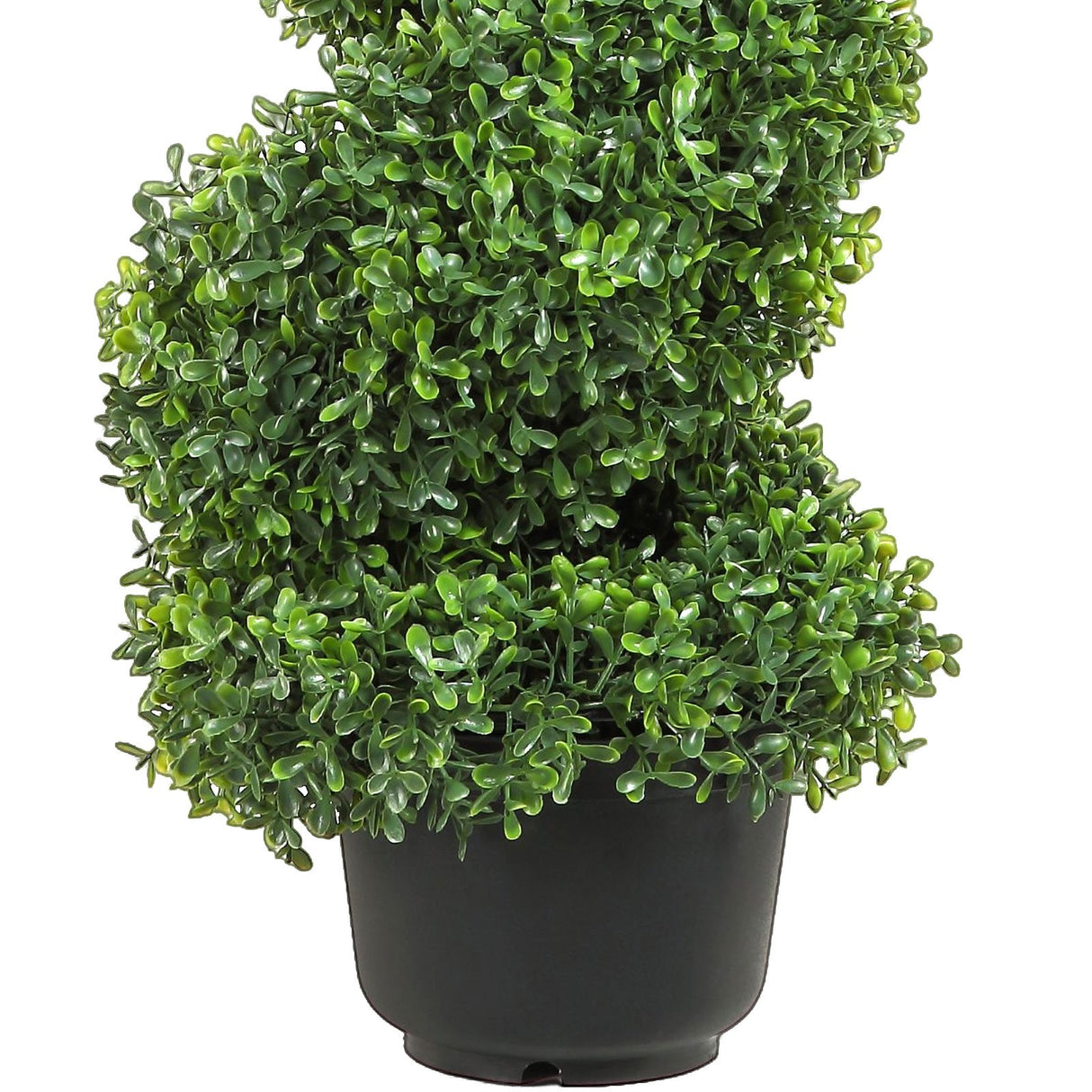 VEVOR Artificial Topiaries Boxwood Trees, 7.6cm Tall (2 Pieces) Faux Topiary Plant Outdoor, All-year Green Feaux Plant w/ Replaceable Leaves for Decorative Indoor/Outdoor/Garden