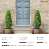 VEVOR 2 Pack 91.4cm Artificial Boxwood Topiary Tree Faux Plant UV Decor In/Outdoor - Close-Up Angle