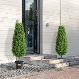 VEVOR 2 Pack 91.4cm Artificial Boxwood Topiary Tree Faux Plant UV Decor In/Outdoor - Low Angle