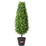 VEVOR 2 Pack 91.4cm Artificial Boxwood Topiary Tree Faux Plant UV Decor In/Outdoor - Extra Image