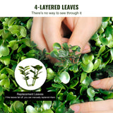 VEVOR Artificial Topiaries Boxwood Trees, 10cm Tall (2 Pieces) Faux Topiary Plant Outdoor, All-year Green Feaux Plant w/ Replaceable Leaves for Decorative Indoor/Outdoor/Garden - Top-Down View