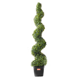 VEVOR 2 Pack 152.4cm Artificial Boxwood Topiary Tree Faux Plant UV Decor In/Outdoor - Extra Image
