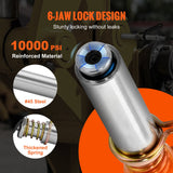 VEVOR Grease Gun Coupler High Pressure Quick Release Lock Oil Nozzle 10000 PSI
