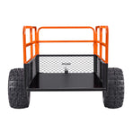 Garden Utility Trailer, 28 Cu. Ft. & 800 kg, ATV UTV Trailer, Tow Behind Steel Dump Trailers, Removable Rear Panel, Heavy Duty Pull Behind Yard Trailers for Lawn Mower Tractor Garden Waste
