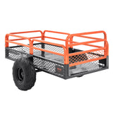 Heavy Duty Steel ATV Dump Trailer, 1500-Pound Load Capacity 15 Cubic Feet, Tow Behind Dump Cart Garden Trailer, with Removable Sides and 2 Tires, for Mowers, Tractors, ATV, UTV