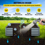 VEVOR Galvanized Raised Garden Bed, 203 x 102 x 48 cm Metal Planter Box, Gray Steel Plant Raised Garden Bed Kit, Planter Boxes Outdoor for Growing Vegetables,Flowers,Fruits,Herbs,and Succulents - Top-Down View