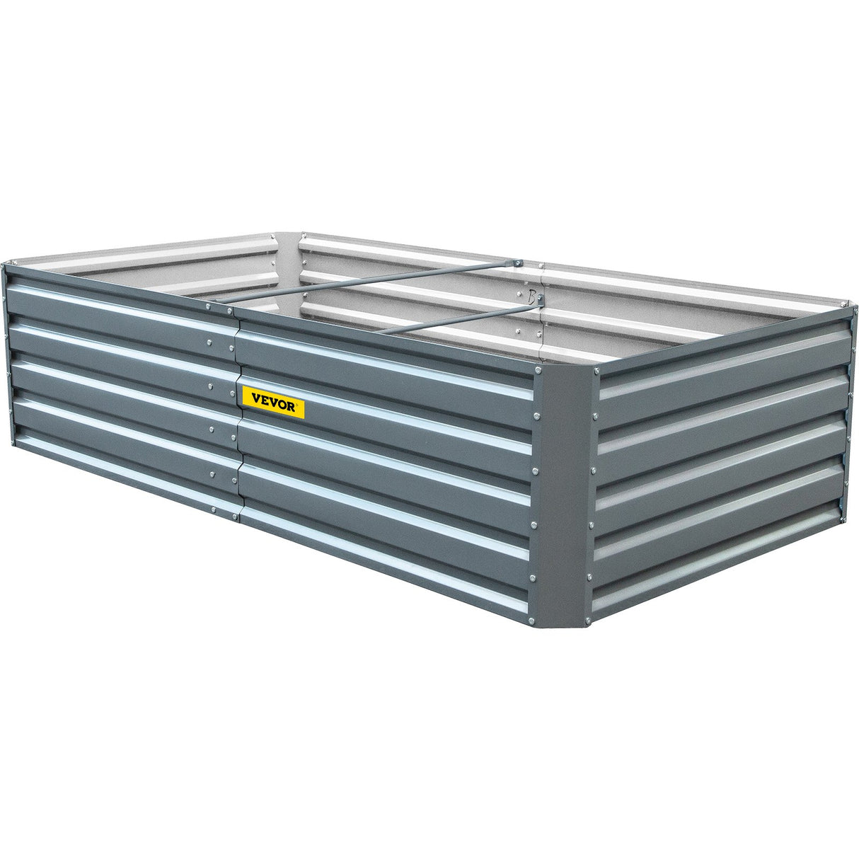 VEVOR Galvanized Raised Garden Bed, 203 x 102 x 48 cm Metal Planter Box, Gray Steel Plant Raised Garden Bed Kit, Planter Boxes Outdoor for Growing Vegetables,Flowers,Fruits,Herbs,and Succulents