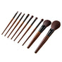 9-Piece Makeup Brush Set for Foundation Blending Eyeshadow, Professional Makeup Brush Kit with Soft Natural Wool & Vegan Synthetic Bristles, Ergonomic Wood Handle, Travel-Friendly Storage Bag