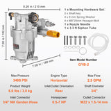 VEVOR Pressure Washer Pump, 19 mm Shaft Horizontal, 3400 PSI, 2.5GPM, Replacement Power Washer Pumps Kit, Parts Washer Pump, Compatible with Honda, Simpson, RYOBI, Briggs & Stratton, Subaru, Craftsman - Close-Up Angle